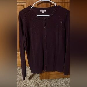 Merona Women's Button-Up Cardigan - Deep Purple